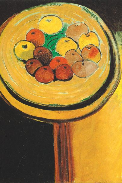 Jablka, 1916, olej na plátně, 117 × 90 cm, The Art Institute of Chicago. (obr. 17)