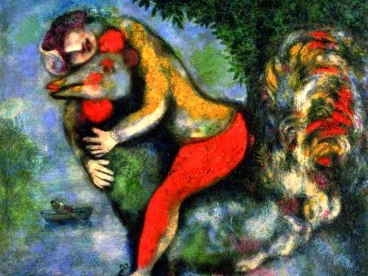 XIV. Kohout, 1929, olej na plátně, 81 × 65 cm, Fundación Colección Thyssen-Bornemisza, Barcelona. Repro: Marc Chagall (2008), s. 127.