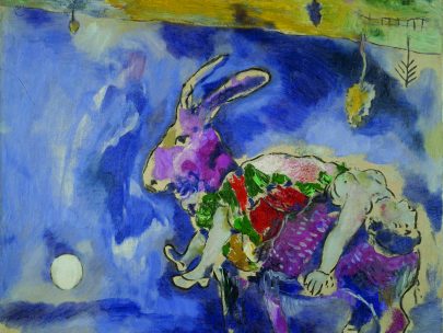 XV. Sen (Králík), 1927, olej na plátně, 81 × 100 cm, Musée d’Art Moderne de la Ville de Paris, Paříž.
Repro: Marc Chagall (1987), s. 52.