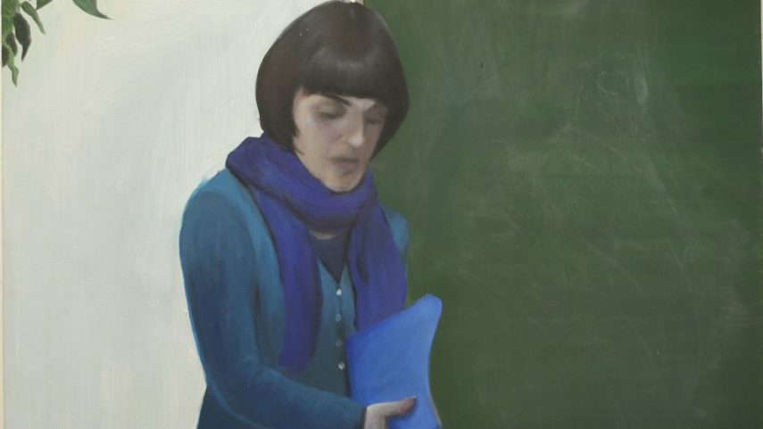  (Šárka Růžičková Zadáková: Gympl I, 170 × 150 cm, akryl na plátně, 2008.)