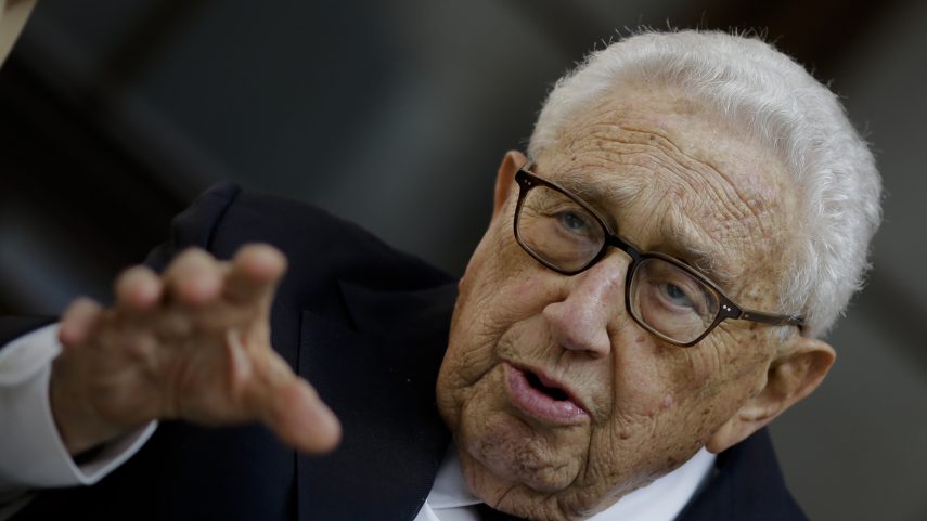 Former United States Secretary of State, Henry Kissinger, attends an event marking the 70th anniversary of the Marshall Plan for Germany and Europe in Berlin, Wednesday, June 21, 2017. (AP Photo/Markus Schreiber)
