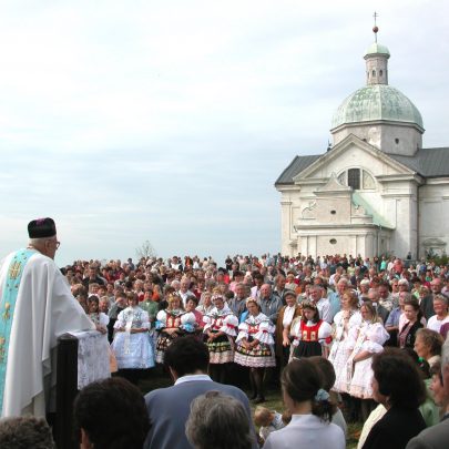 Jako kazatel na pouti na Svatém Kopečku u Mikulova, 3. září 2006 (foto V. Hortvík).