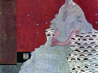 Gustav Klimt: Portrét Fritzy Riedlerové, 1906, Österreichische Galerie Belvedere, Vídeň. (obr. 4)