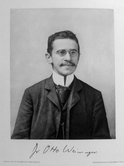 Otto Weininger, 1903, frontispis z 3. vydání Geschlecht
und Charakter, 1904. Zdroj: Wikimedia Commons.