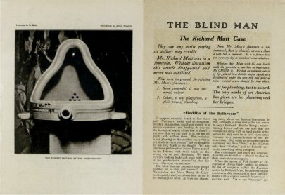The Richard Mutt Case v dadaistickém časopise The Blind Man, č. 2, 1917 (Obr. 19)