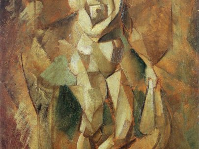 Jean Metzinger: 
Akt (Stojící akt), 1911, 
olej na kartonu, 52 × 35 cm. Montreal Museum 
of Fine Arts. Repro: commons.wikimedia.org
 (Obr. 8)