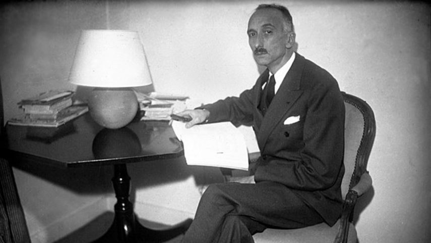 François Mauriac si připravuje svůj vstupní projev na Francouzskou akademii, 1933. Foto: Wikimedia Commons