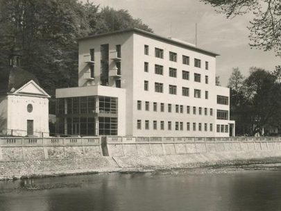 Přestavba lázeňského domu pro Ústřední sociální pojišťovnu v Praze, lázně Teplice nad Bečvou, 1931–1932