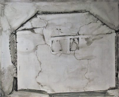 Vyklizený dům, 2006–2009, email na sololitu, 98,4 × 120 cm. Foto: Martin Polák (Obr. 3)