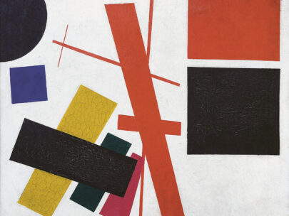 Kazimir Malevič: Suprematismus — abstraktní kompozice, 1915. Repro: en.wikipedia.org (obr. 11)