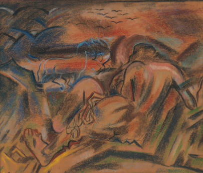 Arnold Peter Weisz-Kubínčan: Sen, 1935–1940, pastel na papíře, 34 × 41 cm. Turčianská galéria v Martine ((obr. 20))