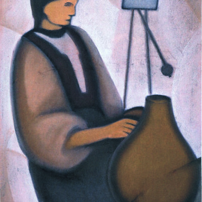 Janko Alexy: Dievča s džbánom, 1931, pastel, 59 × 42 cm. Galerie města Bratislavy ((obr. 4))